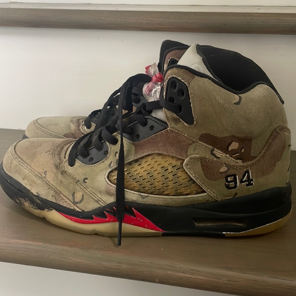 Supreme desert camo Jordan 5s